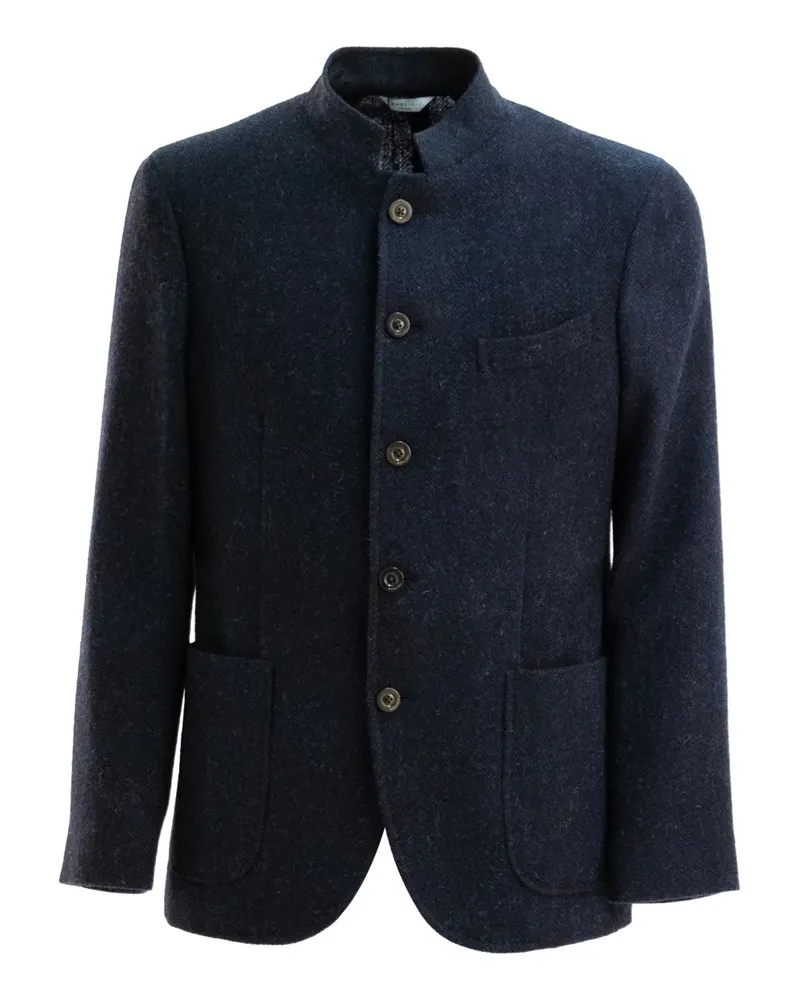Boglioli Jacke mit Mandarin-Kragen und Knöpfen - Blau Blau