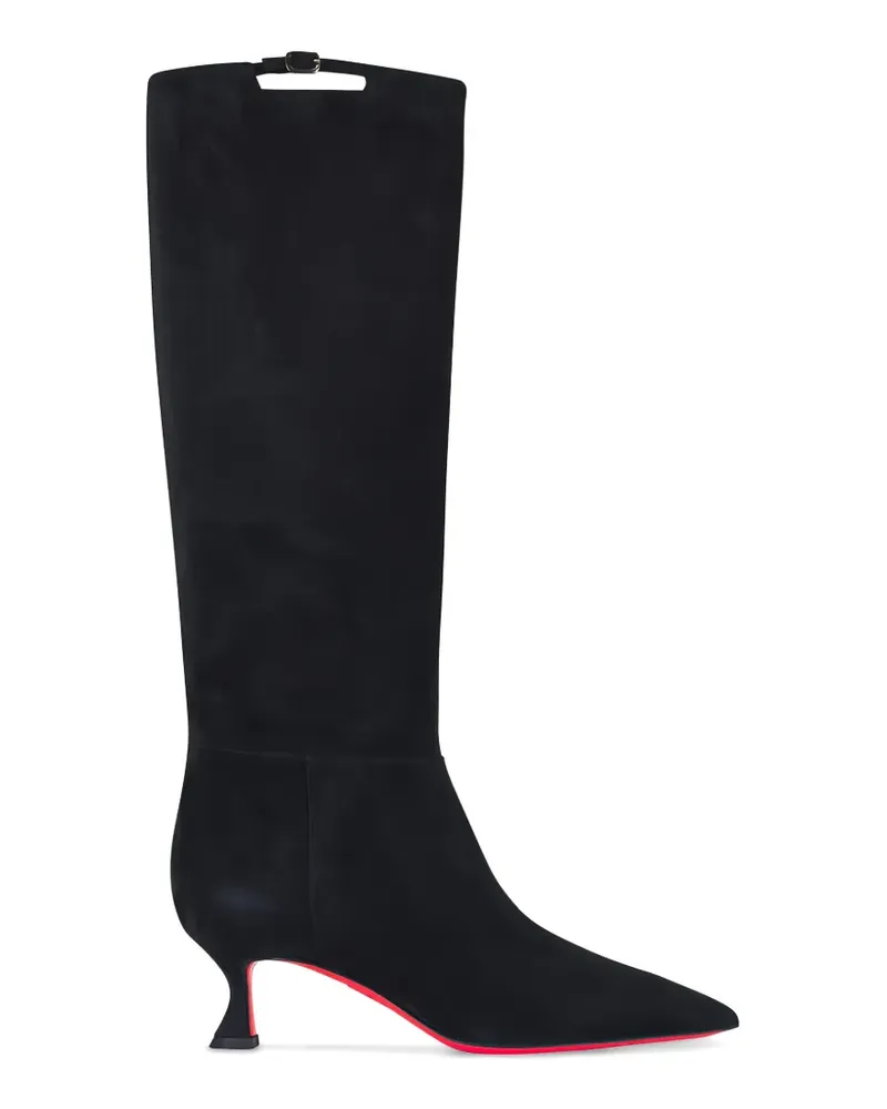Santoni pointed-toe buckled boots - Schwarz Schwarz