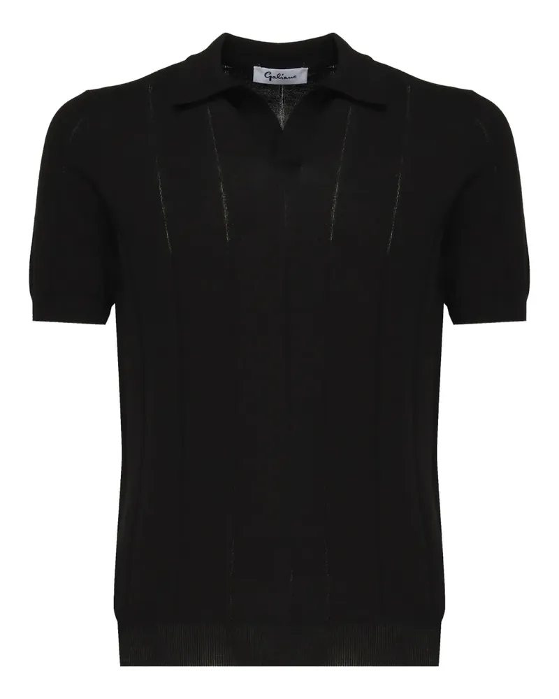 John Galliano short-sleeve knitted T-shirt - Schwarz Schwarz