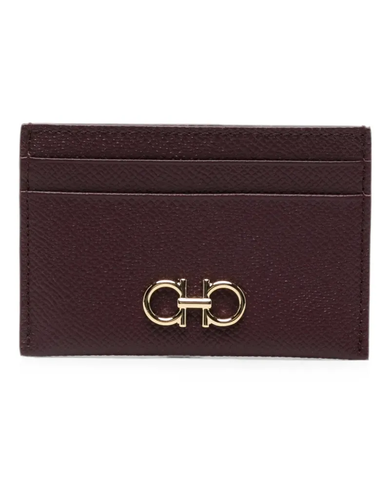 Ferragamo Gancini-plaque card holder - Rot Rot