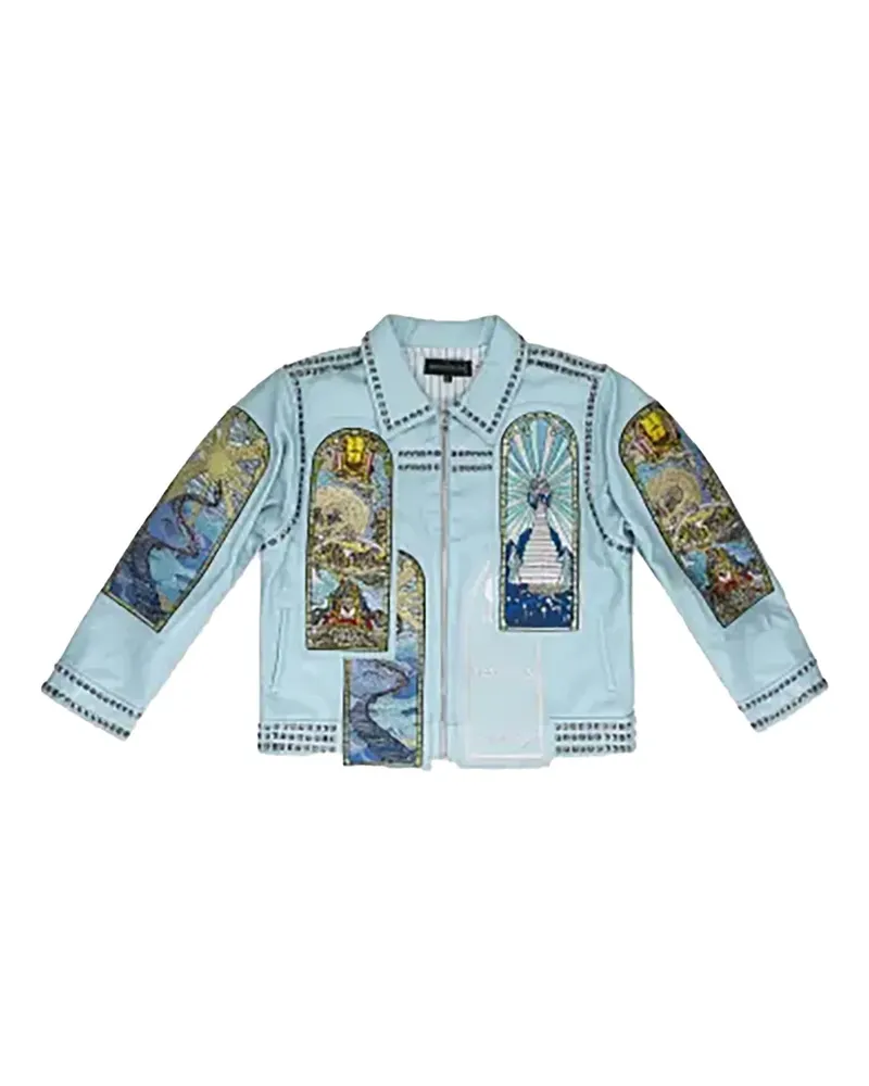 WHO DECIDES WAR Eternity Lederjacke - Blau Blau