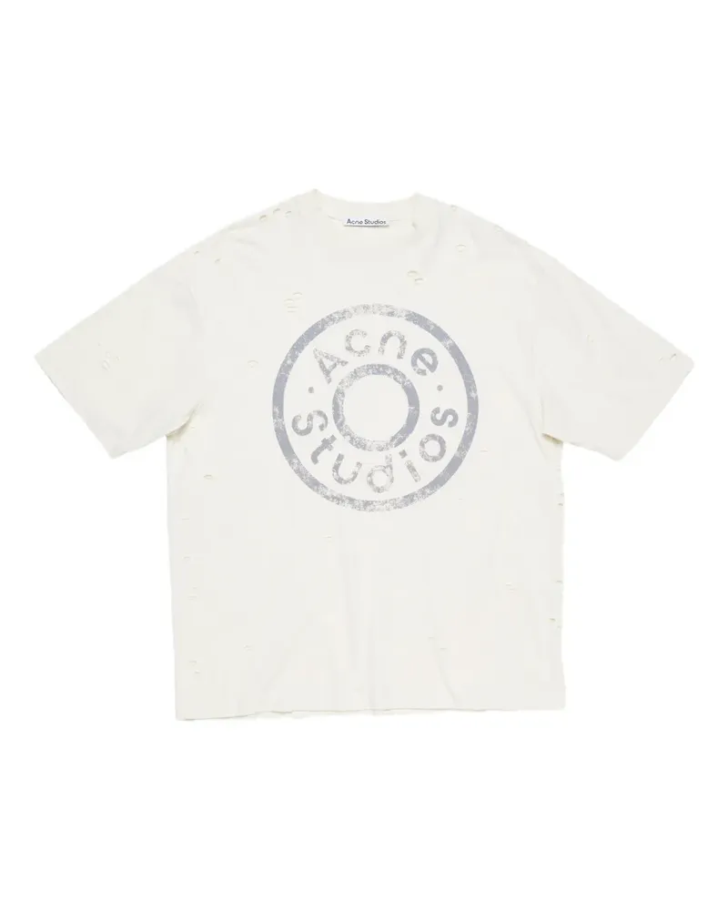 Acne Studios T-Shirt im Distressed-Look - Nude Nude