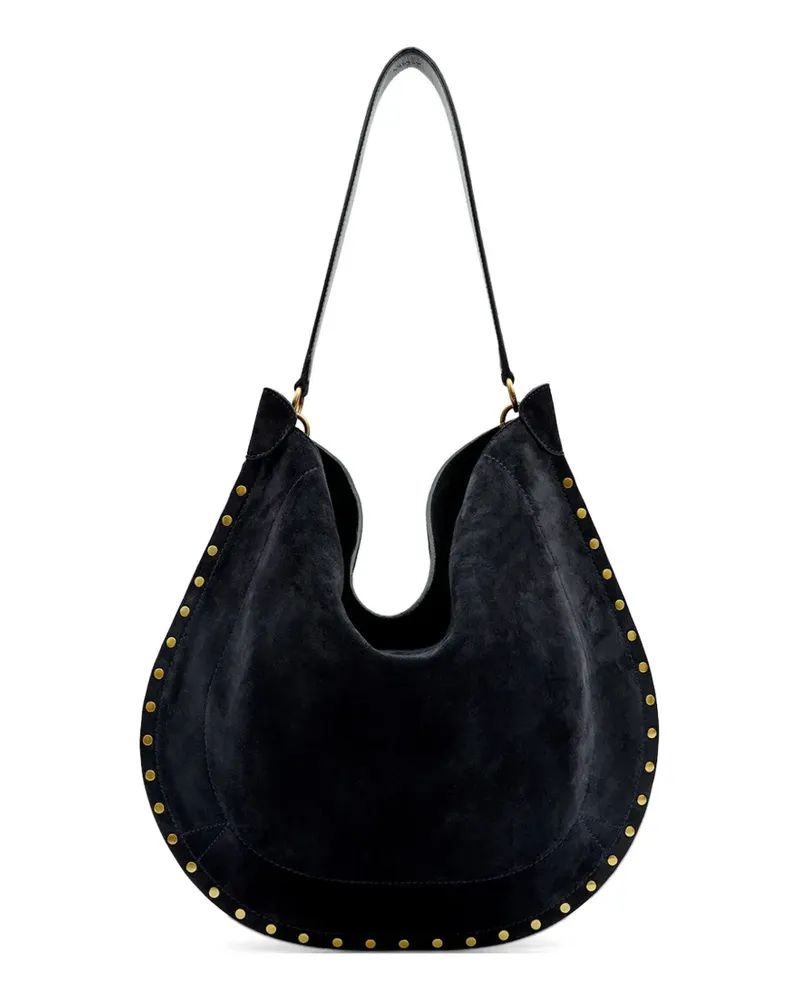 Isabel Marant Oskon studded suede shoulder bag - Schwarz Schwarz