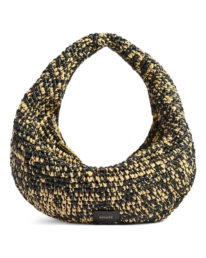 KHAITE Mittelgroße Olivia Schultertasche mit Logo - Schwarz Schwarz
