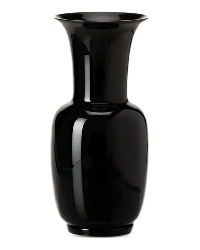 Venini Opalino Vase - Schwarz Schwarz