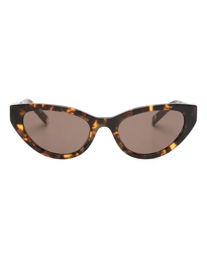 Miu Miu tortoiseshell-effect cat-eye sunglasses - Braun Braun
