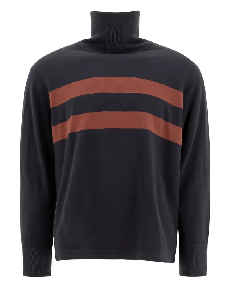 Ralph Lauren Gestreiftes Sweatshirt mit Rollkragen - Blau Blau
