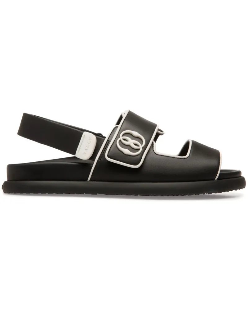 Bally Sandalen mit Paspeln - Schwarz Schwarz