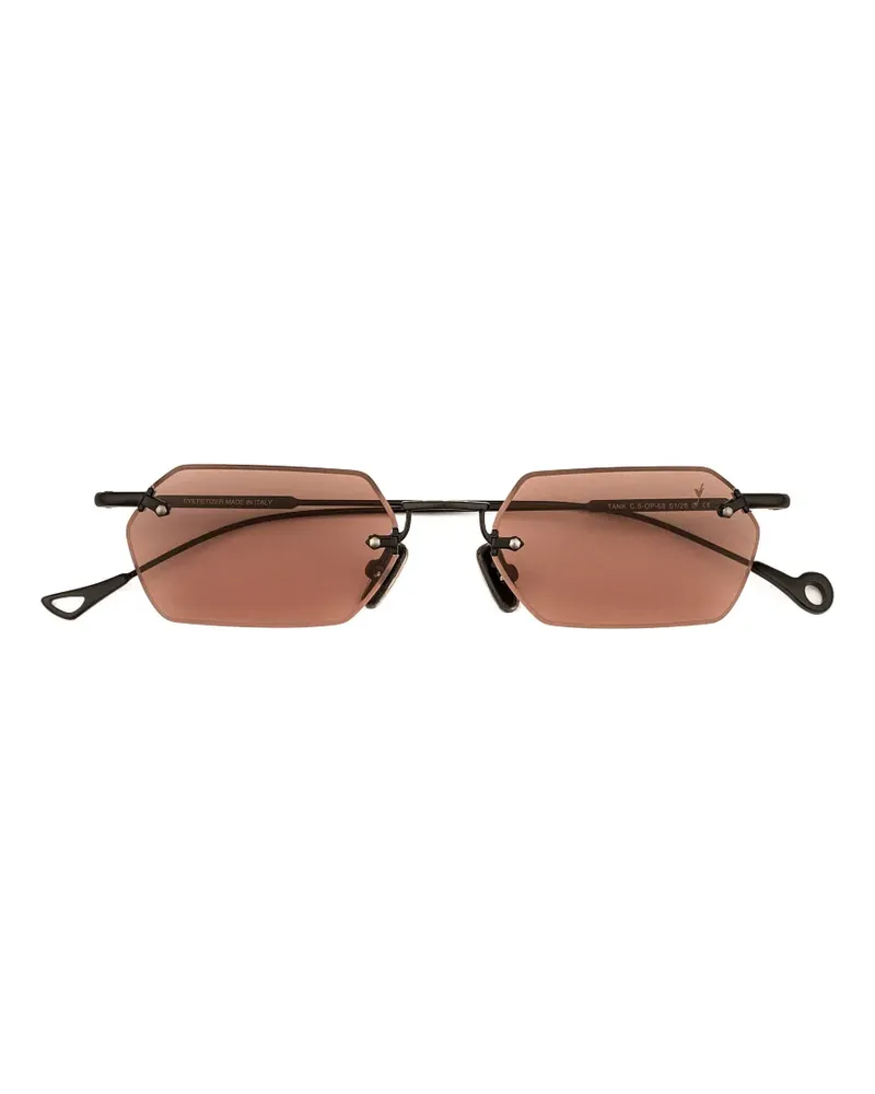 Eyepetizer Tank hexagonal-shape sunglasses - Schwarz Schwarz