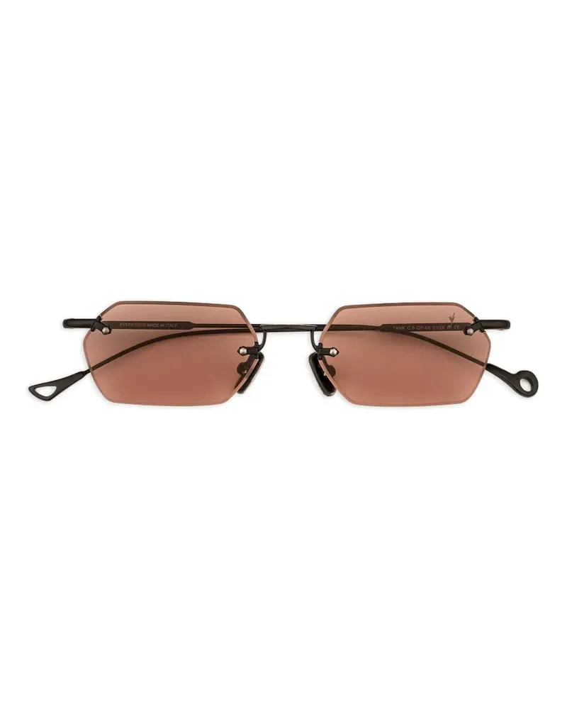 Eyepetizer Tank hexagonal-shape sunglasses - Schwarz Schwarz