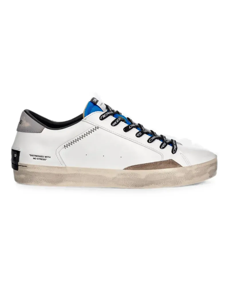 Crime distressed-effect leather sneakers - Weiß Weiß
