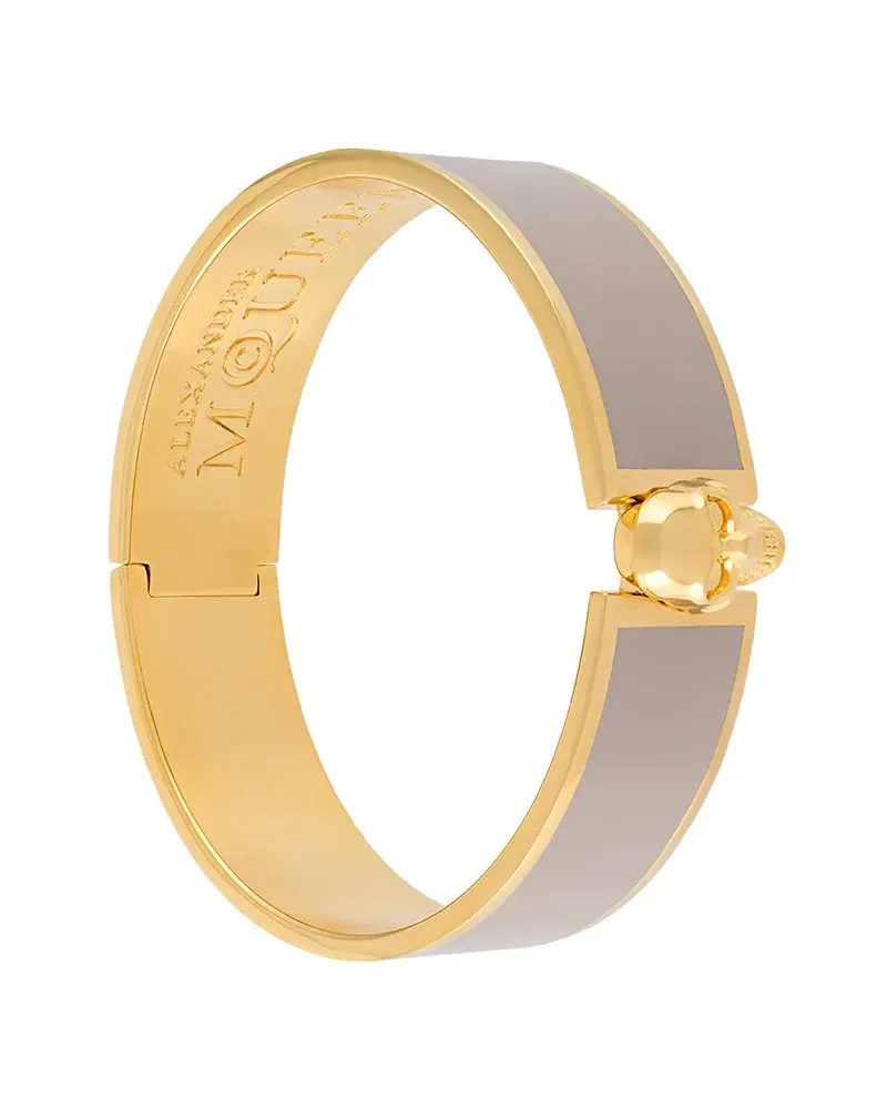 Alexander McQueen Armreif mit Totenkopf - Rosa Rosa
