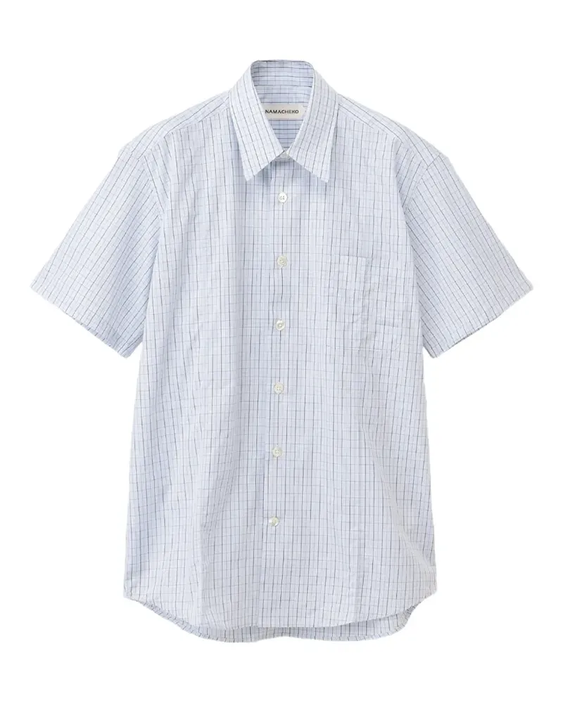 Namacheko check-print short-sleeved shirt - Weiß Weiß