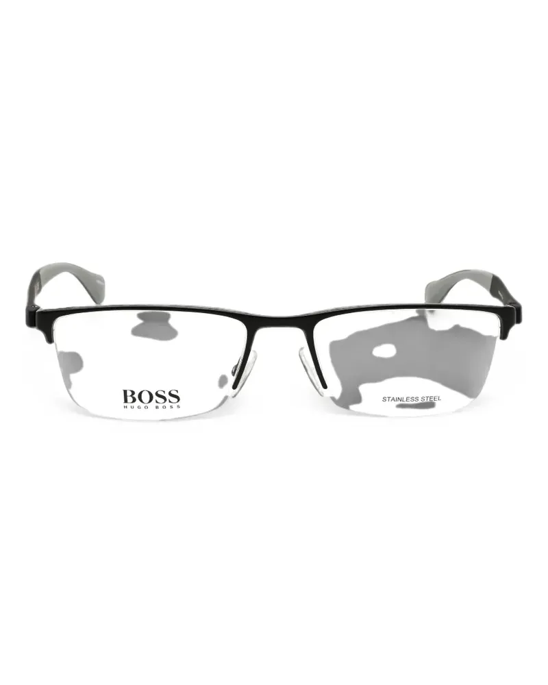 HUGO BOSS rectangle-frame glasses - Schwarz Schwarz