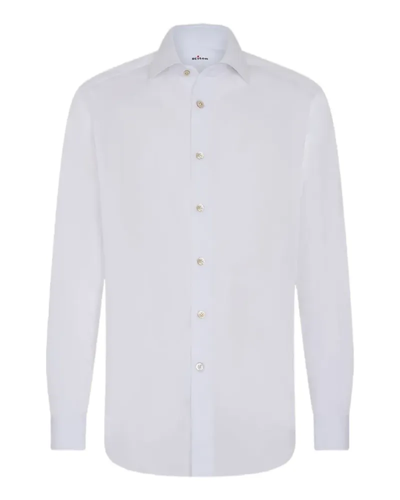 Kiton Langärmeliges Hemd - Weiß Weiß