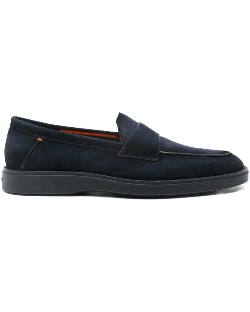 Santoni Penny-Loafer aus Wildleder - Blau Blau