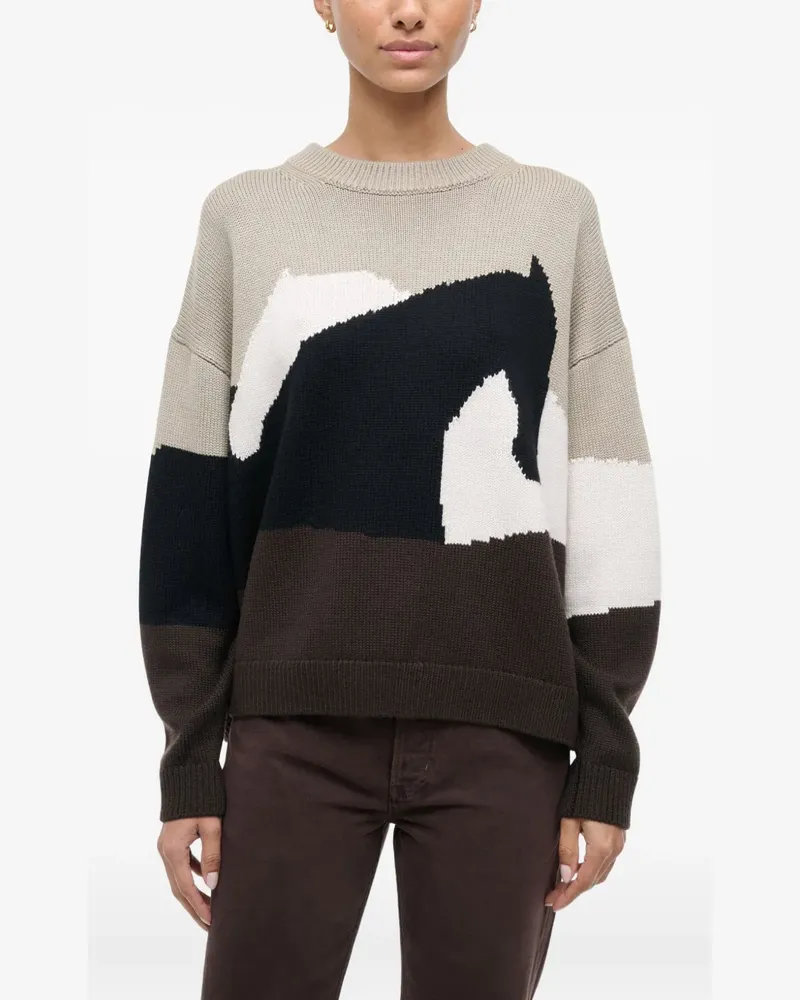 STAUD dropped-shoulder sweater - Nude Nude