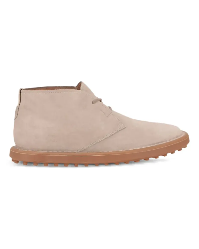 TOD'S suede lace-up sneakers - Nude Nude