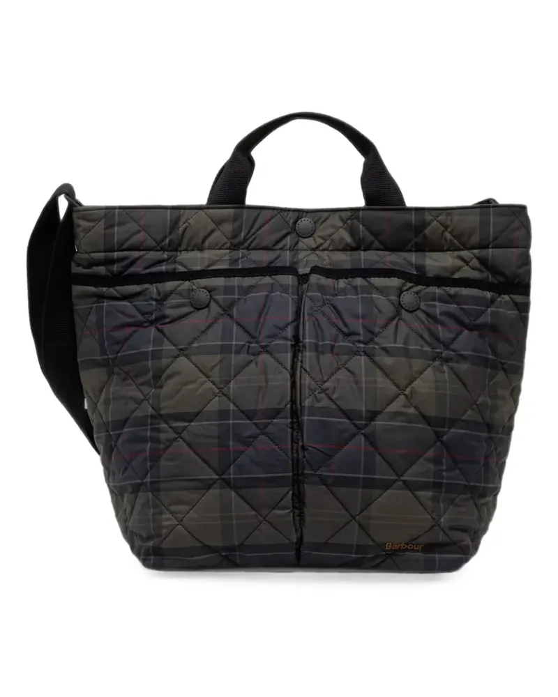 Barbour Tartan Liddesdale quilted tote bag - Grün Grün