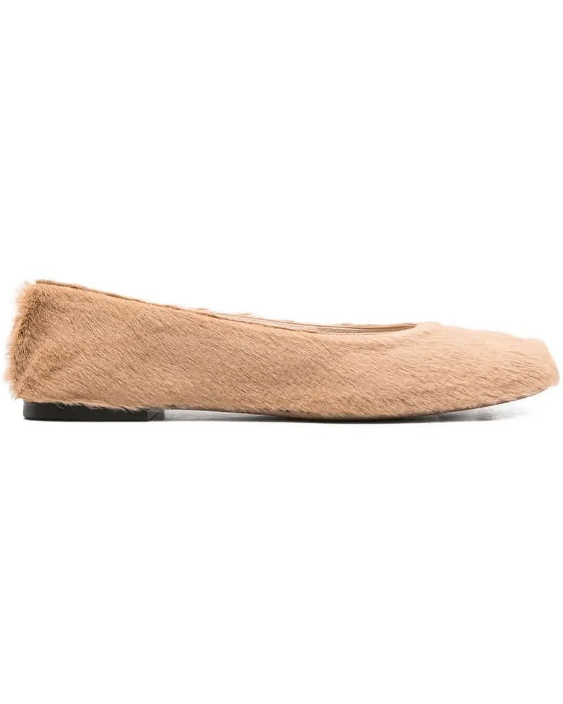 The Row Ballerinas aus Leder - Nude Nude