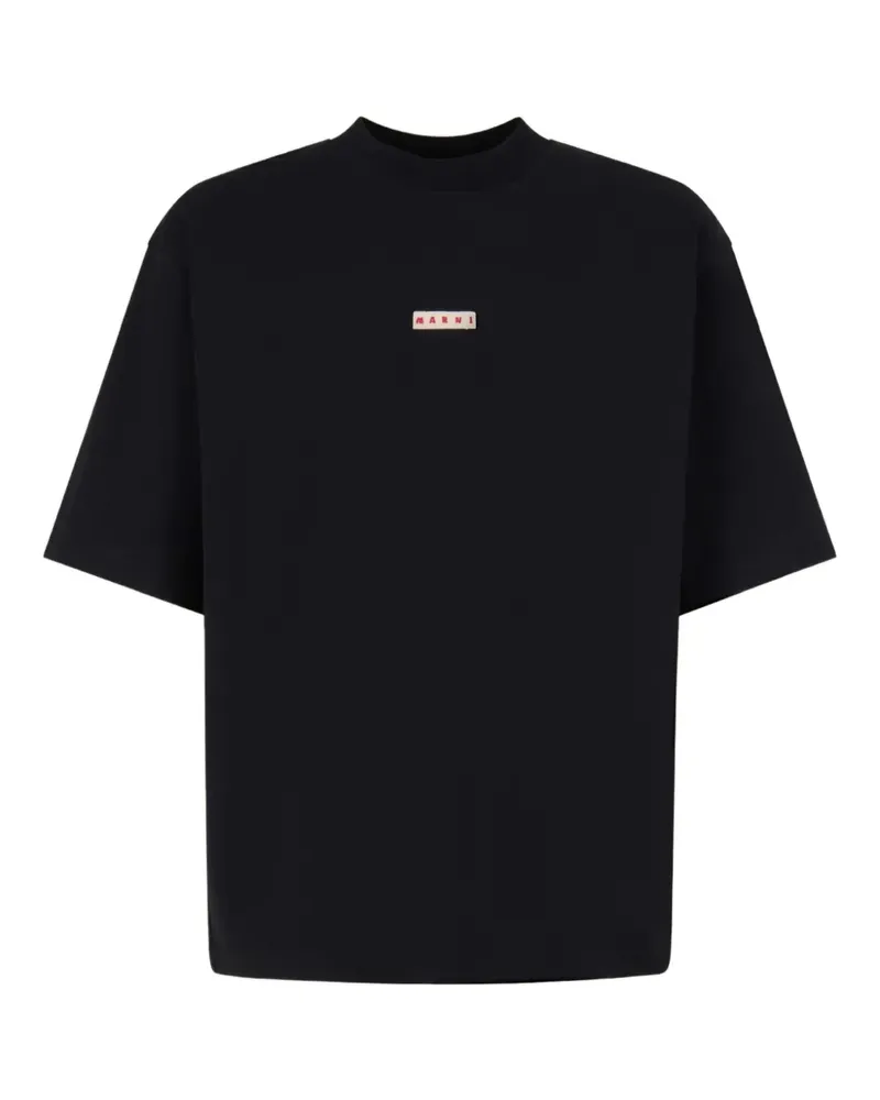 Marni T-Shirt mit Logo-Print - Schwarz Schwarz