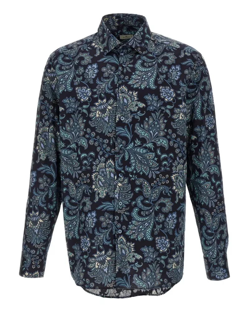 Etro Hemd mit floralem Paisley-Print - Blau Blau