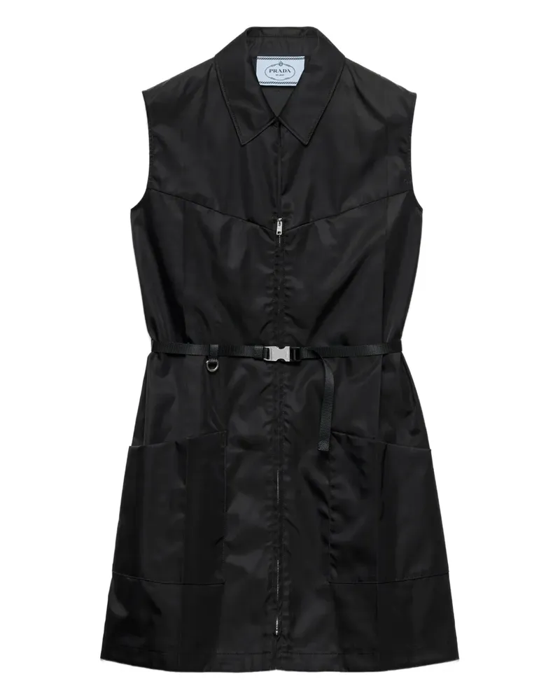 Prada shirt-style pocket mini dress - Schwarz Schwarz