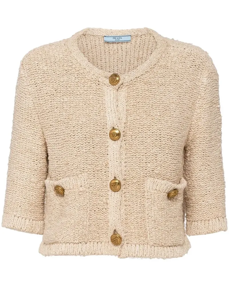 Prada Cropped-Cardigan - Nude Nude