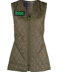 Barbour x Ganni Betty Wendbare Weste Grün