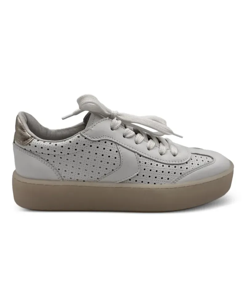 Voile Blanche perforated leather low-top sneakers - Weiß Weiß