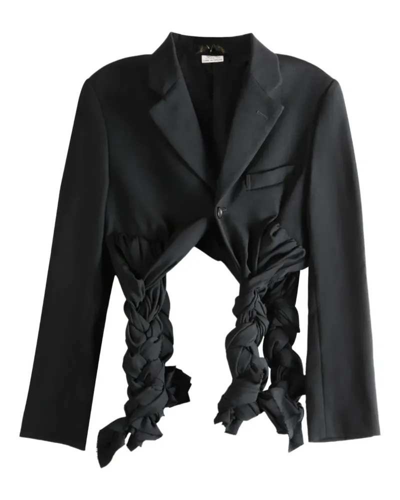 Comme des Garçons braided-detail cropped jacket - Schwarz Schwarz