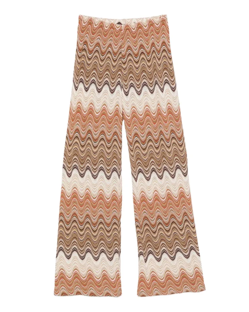 MC2 Saint Barth Amalia zigzag-pattern trousers - Nude Nude