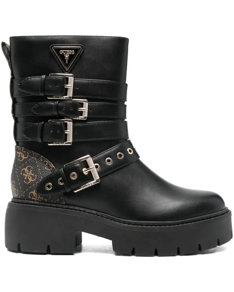 Guess Bikerstiefel mit Schnallenriemen 55mm - Schwarz Schwarz