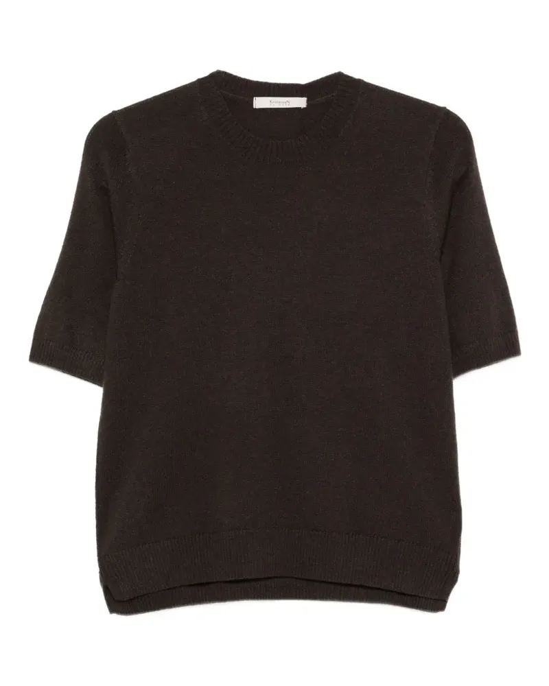 KristenseN Du Nord Kurzärmeliger Pullover - Braun Braun