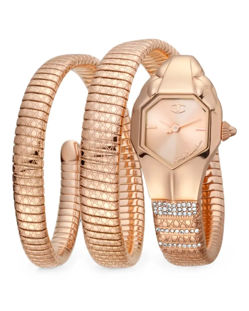 Just Cavalli Glam Snake Armbanduhr 22mm - Rosa Rosa