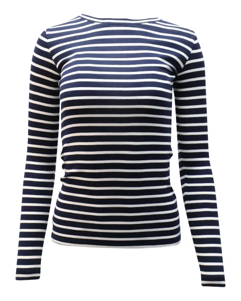 Vince Gestreiftes Langarmshirt - Blau Blau