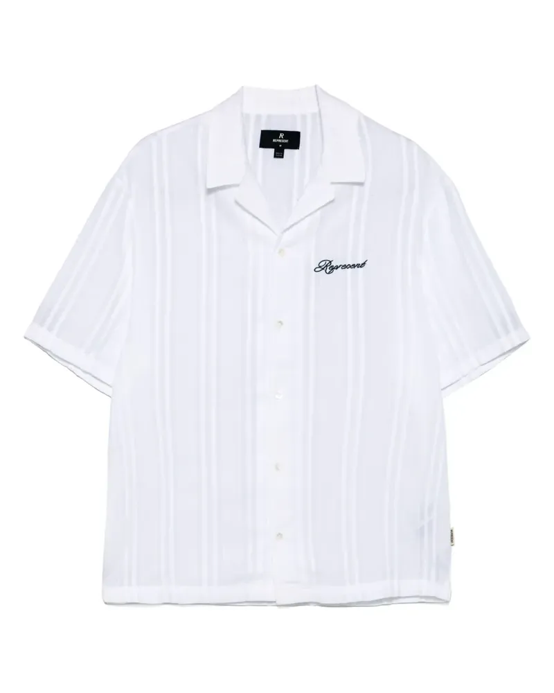 REPRESENT Bowlinghemd mit Stickerei - Weiß Weiß
