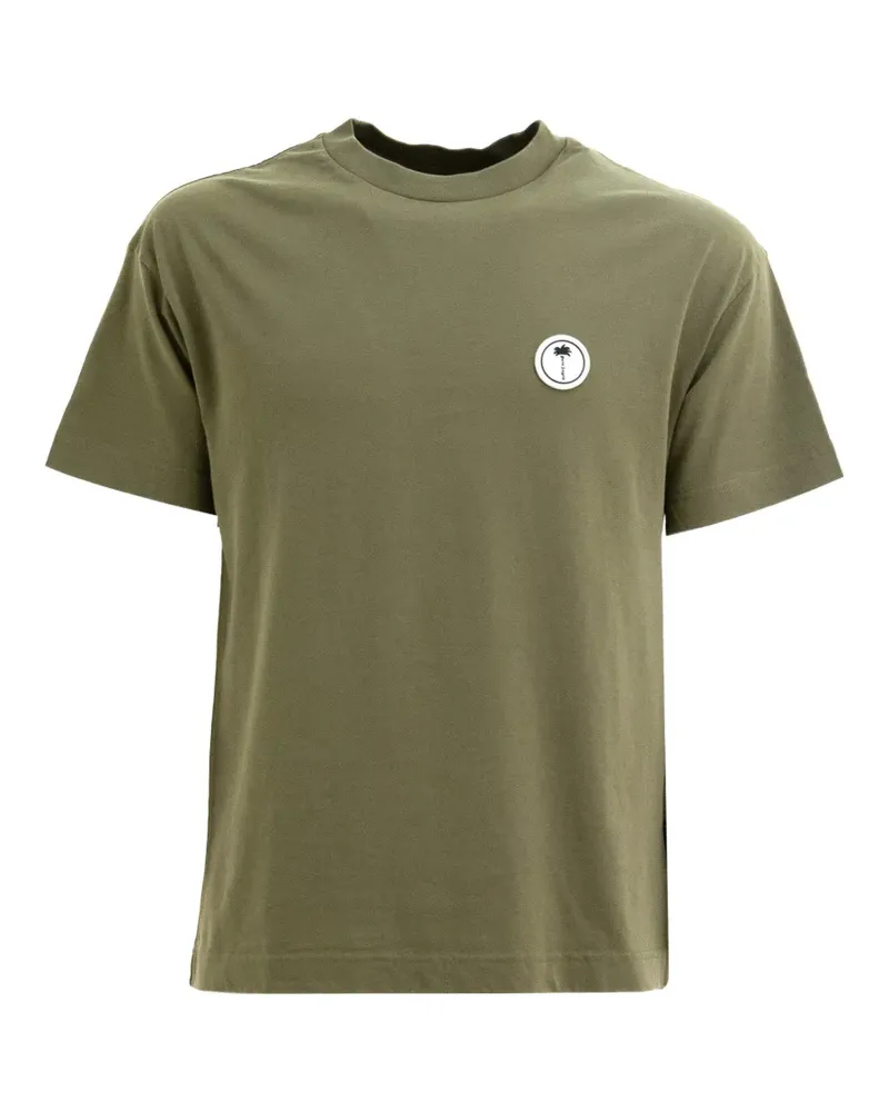 Palm Angels logo-patch T-shirt - Grün Grün