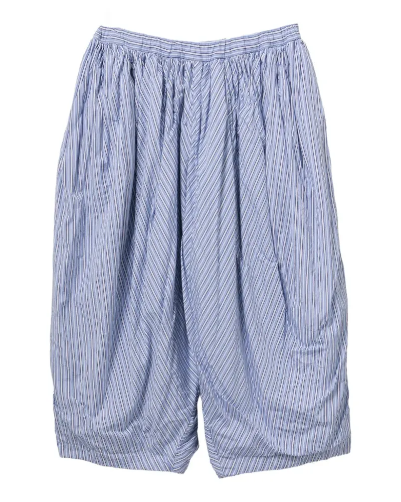 Comme des Garçons striped cropped trousers - Blau Blau