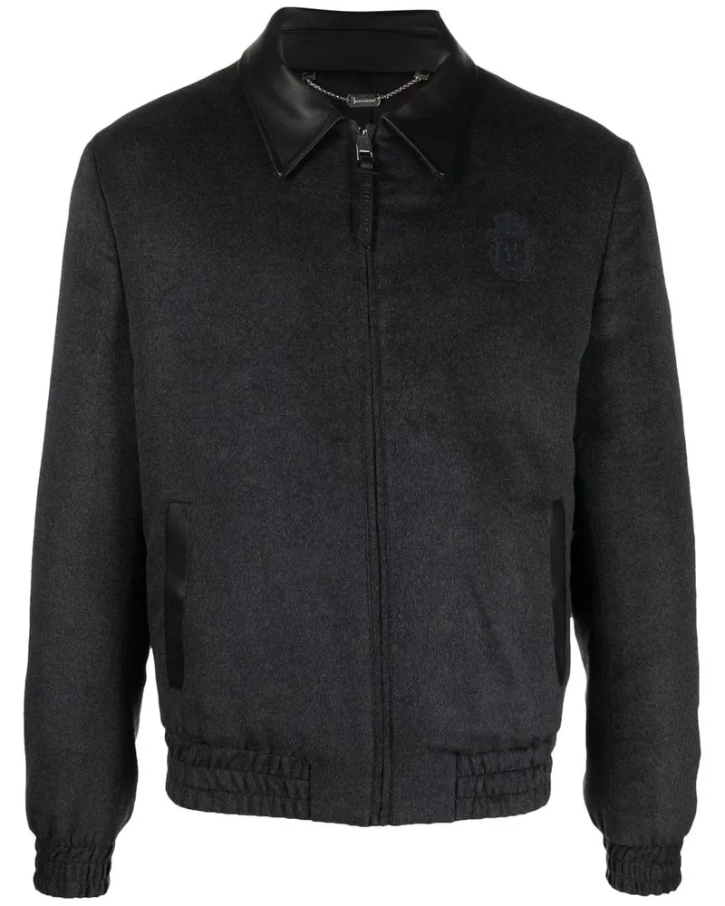 Billionaire Bomberjacke aus Seide mit Print - Grau Grau