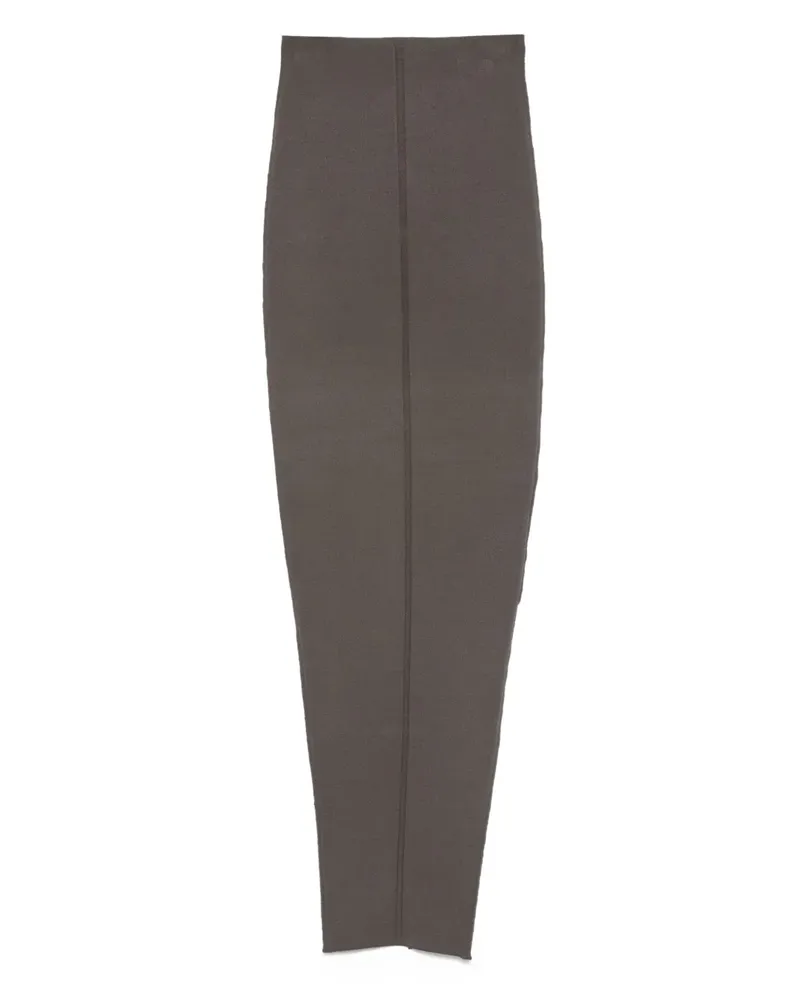 Rick Owens Pillar Strickrock mit Ziernaht - Grau Grau