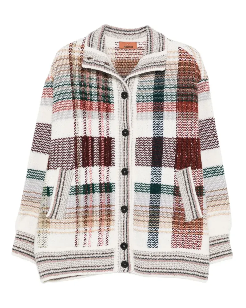 Missoni Karierter Cardigan - Weiß Weiß