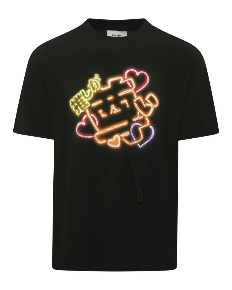 Doublet neon-paint T-shirt - Schwarz Schwarz