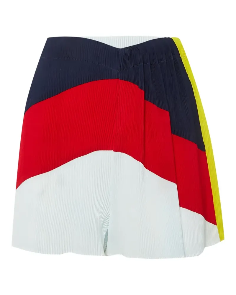 Sandro Plissierte Shorts in Colour-Block-Optik - Blau Blau