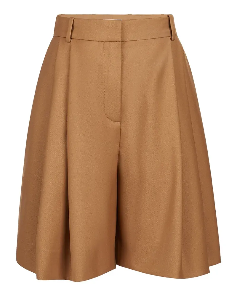 Nina Ricci Hoch sitzende Bundfaltenshorts - Braun Braun