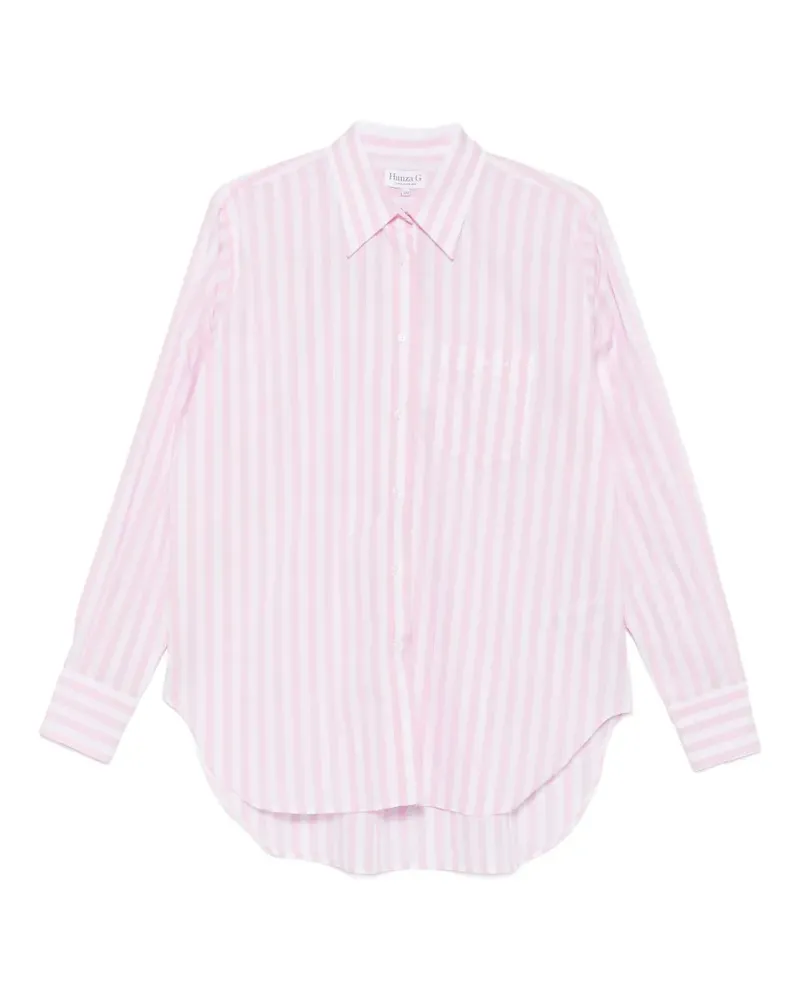 Hunza G Cabana Hemd mit Stickerei - Rosa Rosa