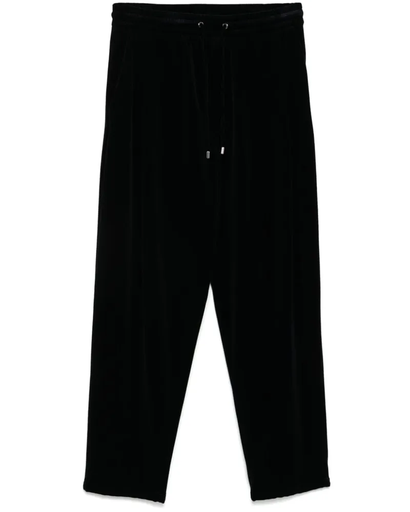 Giorgio Armani Chenille Hose mit Kordelzug - Blau Blau