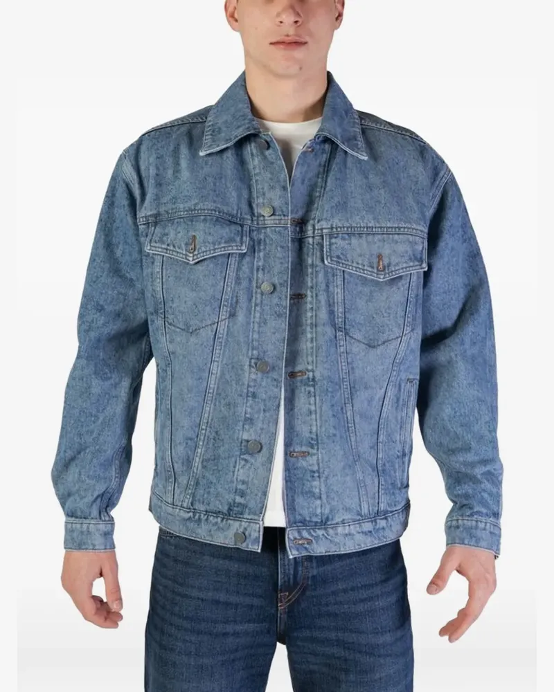 HUGO BOSS acid-wash cotton denim jacket - Blau Blau