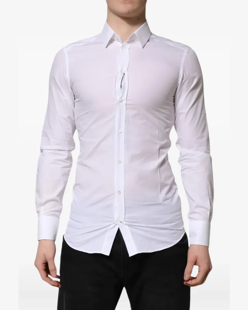 Dolce & Gabbana Langärmeliges Hemd - Weiß Weiß