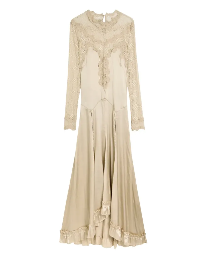 Isabel Marant Dolores lace-embellished maxi dress - Nude Nude
